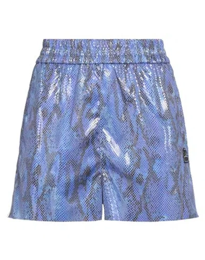 Msgm Woman Shorts & Bermuda Shorts Blue Size 4 Polyester