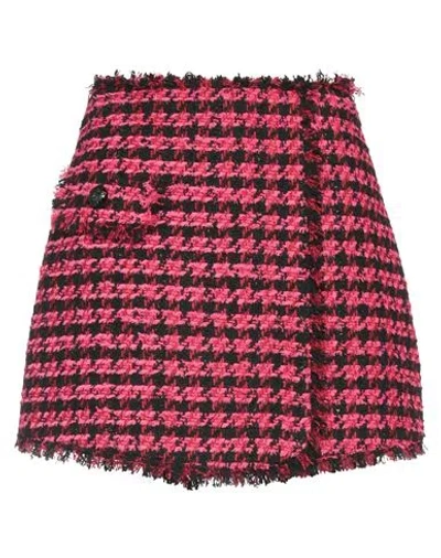 Msgm Woman Shorts & Bermuda Shorts Fuchsia Size 6 Cotton, Acrylic, Polyester, Wool, Viscose In Pink