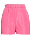 Msgm Woman Shorts & Bermuda Shorts Fuchsia Size 6 Polyester In Pink