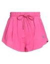Msgm Woman Shorts & Bermuda Shorts Fuchsia Size L Cotton In Pink