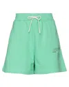 Msgm Woman Shorts & Bermuda Shorts Green Size L Cotton
