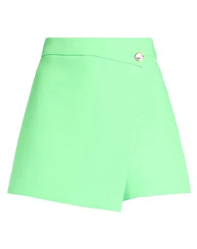 Msgm Woman Shorts & Bermuda Shorts Light Green Size 6 Polyester, Viscose, Elastane