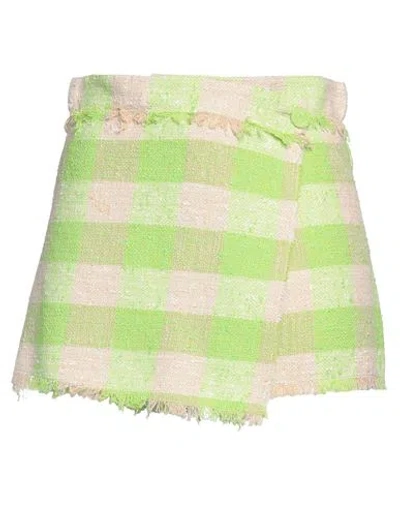 Msgm Woman Shorts & Bermuda Shorts Lime Green Size 4 Cotton, Polyamide, Elastane