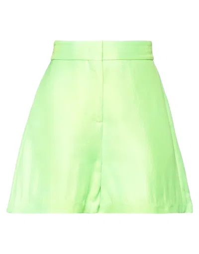 Msgm Woman Shorts & Bermuda Shorts Lime Green Size 4 Viscose