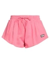 Msgm Logo Patch Drawstring Sweatshorts In Pink