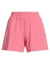 Msgm Woman Shorts & Bermuda Shorts Pink Size L Polyester, Cotton In Pink