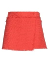 Msgm Orange Bermuda Shorts In Tomato Red