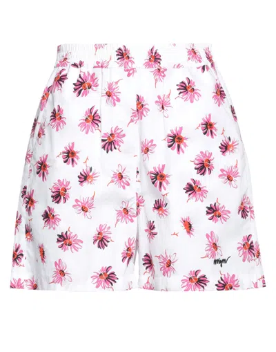 Msgm Woman Shorts & Bermuda Shorts White Size 4 Cotton