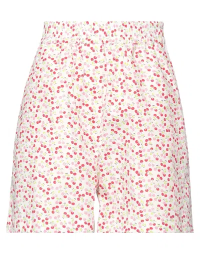 Msgm Woman Shorts & Bermuda Shorts White Size 6 Cotton