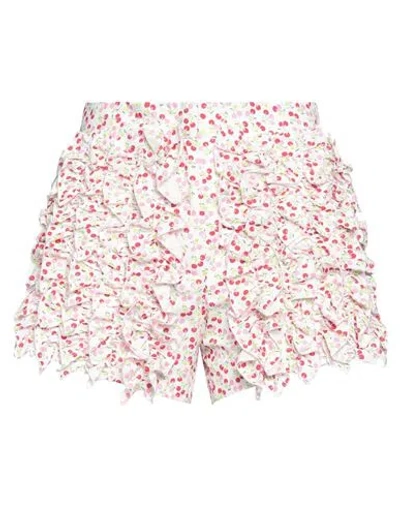 Msgm Woman Shorts & Bermuda Shorts White Size 6 Cotton