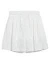 Msgm Woman Shorts & Bermuda Shorts White Size 6 Cotton, Polyester