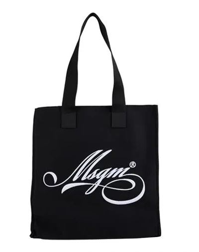 Msgm Woman Shoulder Bag Black Size - Cotton, Polyester