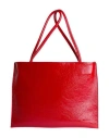 Msgm Woman Shoulder Bag Red Size - Leather In Red