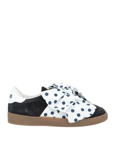 Msgm Woman Sneakers Black Size 7 Leather
