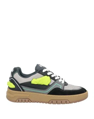 Msgm Woman Sneakers Black Size 7 Leather