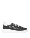 Msgm Woman Sneakers Black Size 8 Leather
