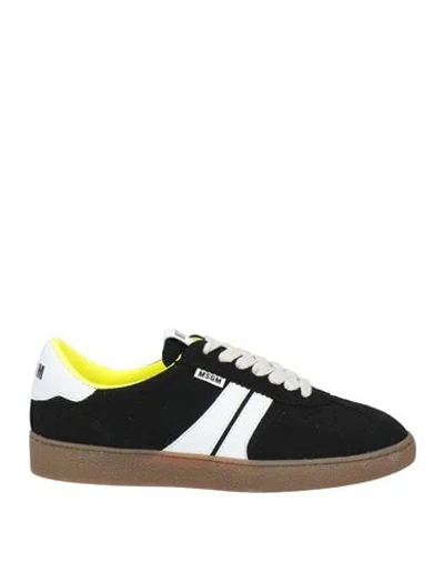 Msgm Woman Sneakers Black Size 8 Textile Fibers