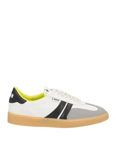 Msgm Woman Sneakers Grey Size 11 Textile Fibers