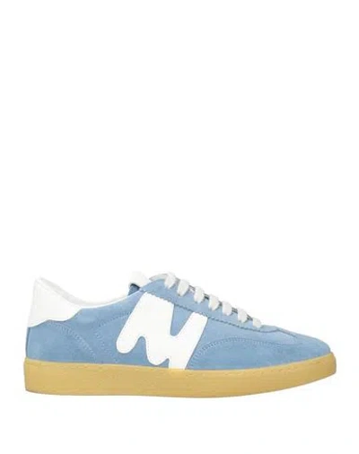 MSGM MSGM WOMAN SNEAKERS LIGHT BLUE SIZE 12 LEATHER