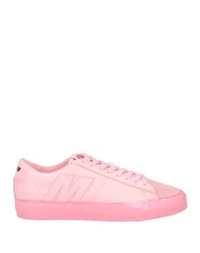 Msgm Woman Sneakers Pink Size 8 Leather