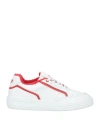 Msgm Woman Sneakers White Size 7 Leather In White