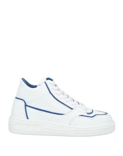 Msgm Woman Sneakers White Size 7 Leather
