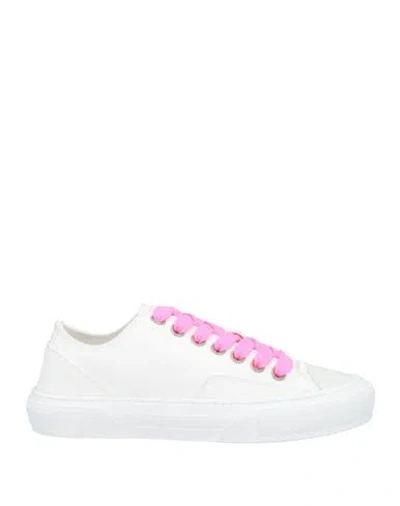 Msgm Woman Sneakers White Size 7 Textile Fibers