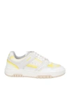 Msgm Woman Sneakers Yellow Size 10 Leather In Yellow