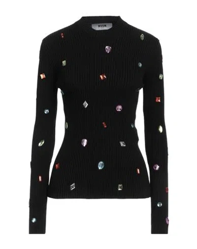 Msgm Woman Sweater Black Size L Viscose, Polyester