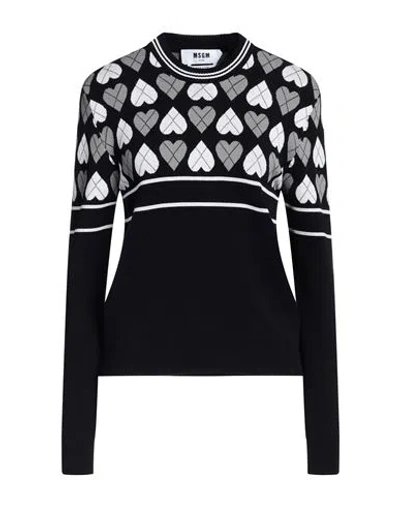 Msgm Woman Sweater Black Size S Viscose, Polyester
