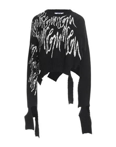 Msgm Woman Sweater Black Size M Cotton