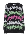 Msgm Woman Sweater Black Size M Polyamide In Black