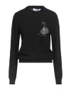 Msgm Woman Sweater Black Size M Wool, Viscose, Polyamide, Cashmere In Black