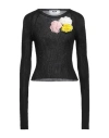 Msgm Woman Sweater Black Size S Cotton In Black