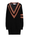 Msgm Woman Sweater Black Size S Merino Wool In Black