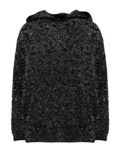 Msgm Woman Sweater Black Size S Polyamide, Metallic Polyester, Elastane