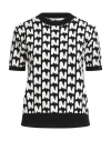 Msgm Woman Sweater Black Size S Viscose, Polyester In Black