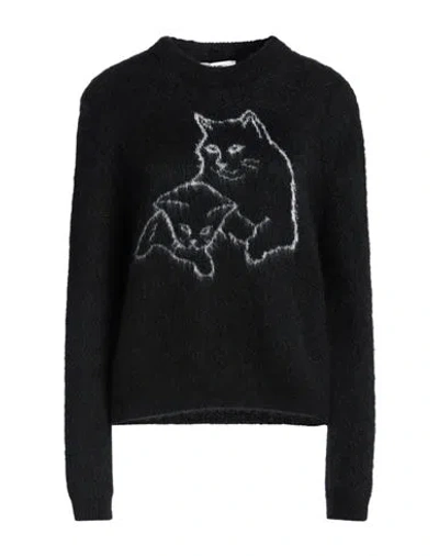 Msgm Woman Sweater Black Size Xs Acrylic, Polyamide, Mohair Wool
