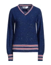 Msgm Woman Sweater Blue Size M Polystyrene, Acrylic, Virgin Wool