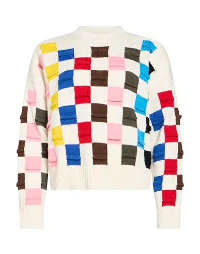 Msgm Woman Sweater Cream Size Xs Virgin Wool, Acrylic In White