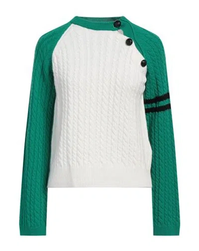 Msgm Woman Sweater Green Size Xs Wool, Cashmere