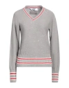 Msgm Woman Sweater Grey Size Xs Polystyrene, Acrylic, Virgin Wool In Grey