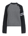 Msgm Woman Sweater Grey Size Xl Wool, Cashmere