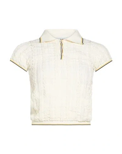 Msgm Woman Sweater Ivory Size S Polyamide, Viscose, Elastane In White