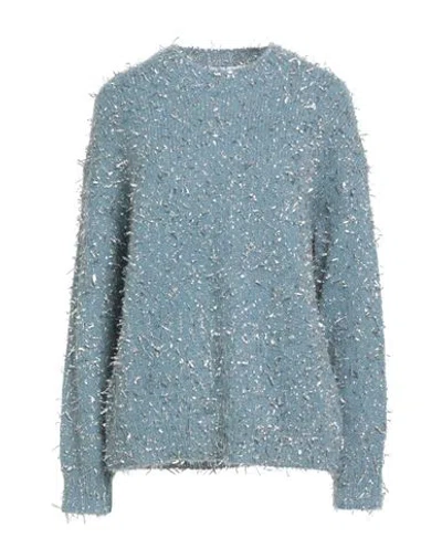 MSGM MSGM WOMAN SWEATER LIGHT BLUE SIZE S POLYAMIDE, MOHAIR WOOL, ALPACA WOOL, METALLIC FIBER