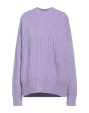 Msgm Woman Sweater Mauve Size M Acrylic, Mohair Wool, Wool, Polyamide In Purple