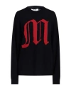 Msgm Woman Sweater Midnight Blue Size M Wool, Polyamide