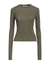 Msgm Woman Sweater Military Green Size Xl Viscose, Polyester