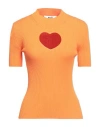 Msgm Woman Sweater Orange Size L Viscose, Polyester In Orange