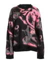 Msgm Woman Sweater Pink Size L Acrylic, Polyamide, Mohair Wool In Pink